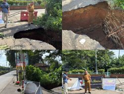 Kepala Dinas SDABMBK Lampung Utara Tinjau Jalan Longsor di Kelapa Tujuh