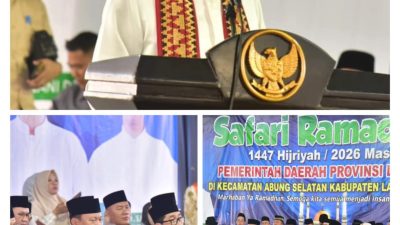Ketua DPRD Provinsi Lampung yang diwakili oleh Anggota DPRD Provinsi Lampung, Drs. Mikdar Ilyas, M.M., memimpin Tim Safari Ramadhan