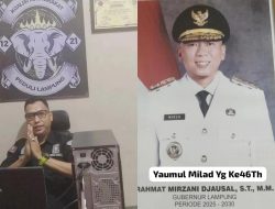 **Ketua NGO KMPL  Ucapakan Yaumul Milad ke-46Th untuk Gubernur Lampung**