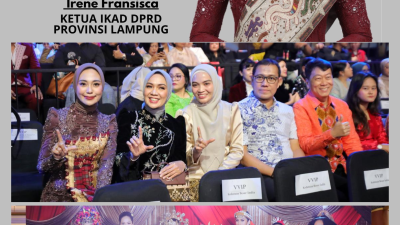Ketua IKAD DPRD Provinsi Lampung dan Ketua TP PKK Provinsi Lampung Hadiri Malam Puncak Puteri Indonesia 2026