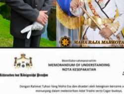Kerajaan Kampung Dalam Lampung Krui dan Ordo Ksatria Kerajaan Prusia Teken Nota Kesepakatan Kerjasama/MoU Lestarikan Adat dan Budaya